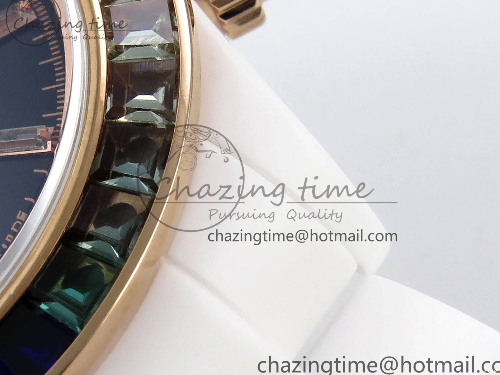 0102 SmartChoice Rolex Daytona Rainbow 40mm Cer Cer Black Dial NOOB SA4130 Super Clone 1732